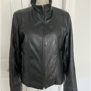 Danier black leather jacket
